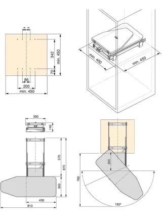 Asse da stiro pieghevole Emuca