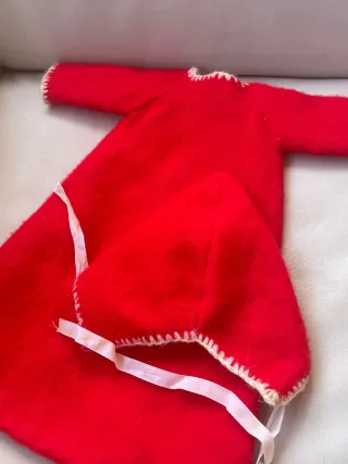 Conjunto Ropa Muñeco Antiguo Rojo