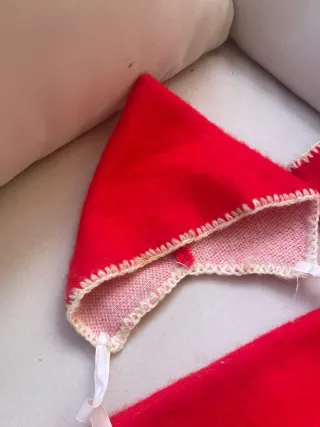 Conjunto Ropa Muñeco Antiguo Rojo