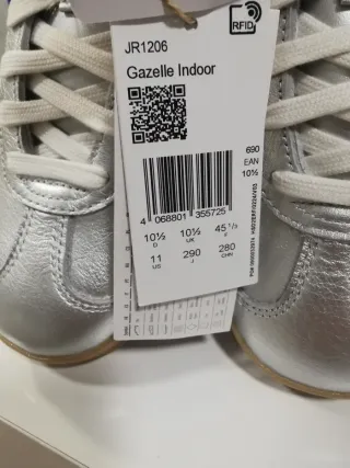 Adidas Gazelle Plata y Blanco