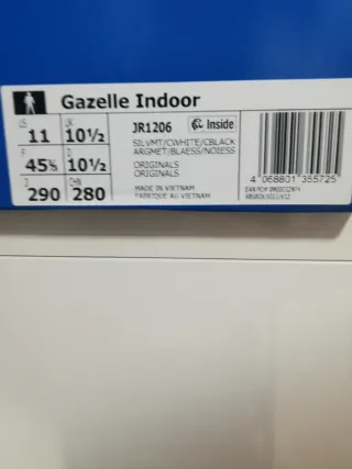 Adidas Gazelle Plata y Blanco