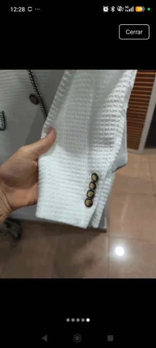 Blazer ZARA blanco talla S