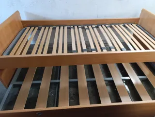Cama nido de madera con colchón