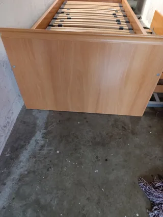 Cama nido de madera con colchón