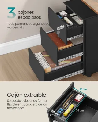 SONGMICS Cajonera metálica