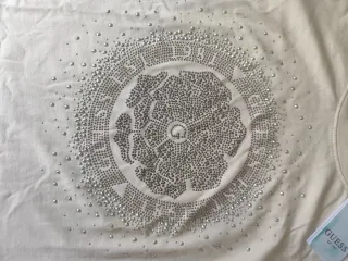 Guess Maglia con Strass Beige Tg M