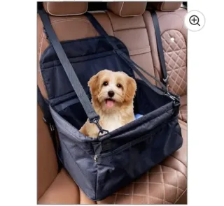 Transportín perro coche negro