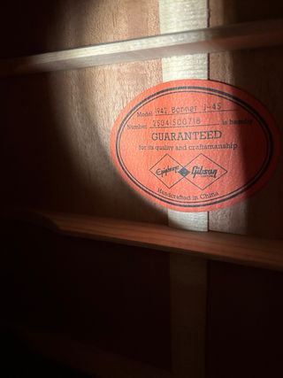 Guitarra Acústica Epiphone 1942 banner j45 reis.