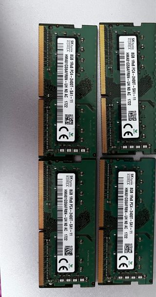 Lote 4x8GB DDR4 SK hynix 2400T