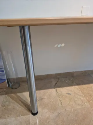 Escritorio encimera madera y patas metal