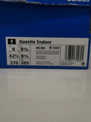 Zapatillas Adidas Gazelle Plata y Blanco