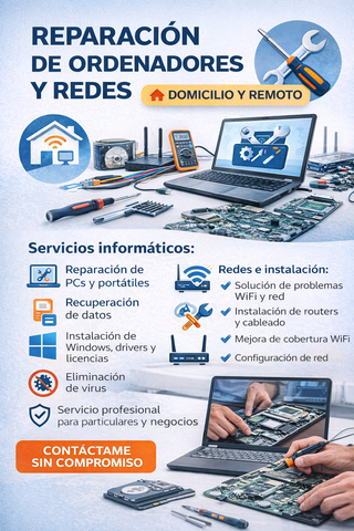 REPARACIÓN DE ORDENADORES Y REDES