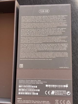 iPhone 8 128 GB color Space Gray. con caja y libre