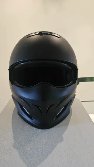 Casco Moto Custom Negro