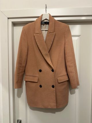 Cappotto doppio petto Zara rosa donna