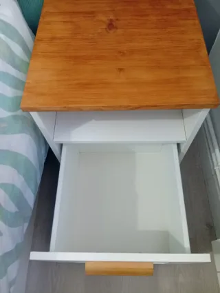 Mesitas de noche madera y cristal