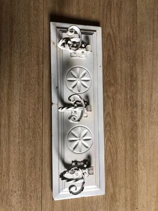 Perchero Vintage Pared Blanco