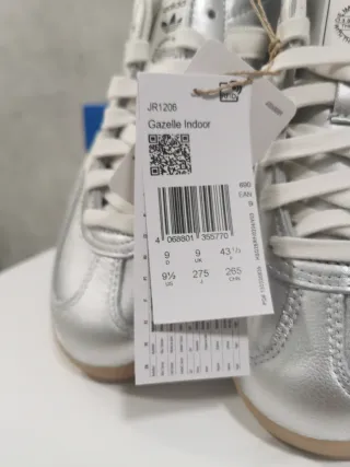 Zapatillas Adidas Gazelle Plata Blancas