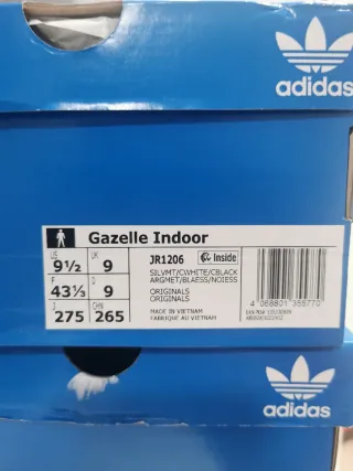 Zapatillas Adidas Gazelle Plata Blancas