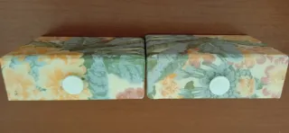 Joyero Floreado Papel Cartón 6 Cajones