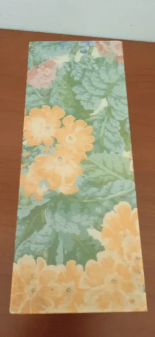 Joyero Floreado Papel Cartón 6 Cajones