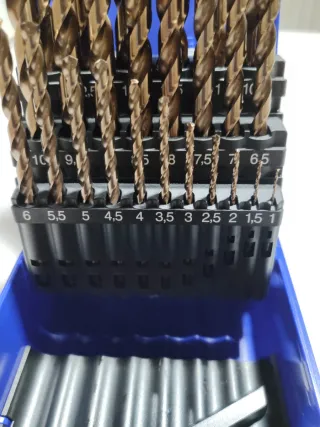 Estuche 25 brocas cobalto DIN 338 metal duro