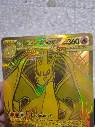 Carta Pokémon Mega Charizard Y EX Dorada
