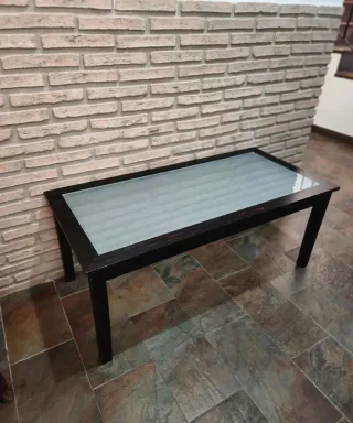 Mesa de centro madera y cristal