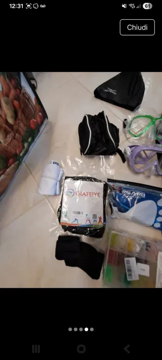 Lotto articoli sportivi vari nuovi