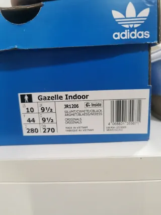 Adidas Gazelle Plata y Blanco