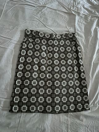 Falda de tubo con estampado geométrico