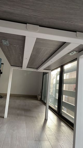 Escritorio esquinero gris y blanco 80x160/180x60