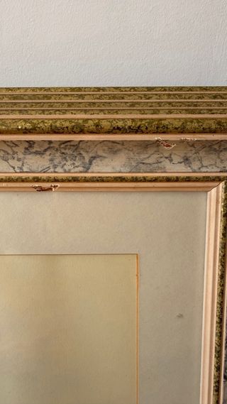 Cuadro con marco estilo mármol