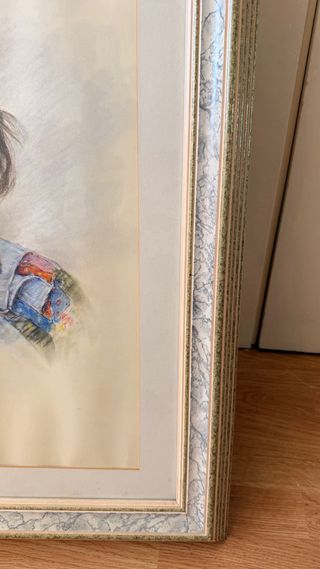 Cuadro con marco estilo mármol