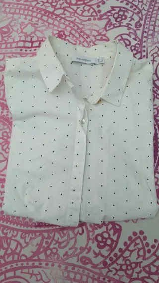 Camisa Pedro del Hierro lunares blanca Talla M