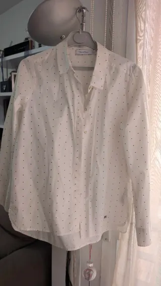 Camisa Pedro del Hierro lunares blanca Talla M