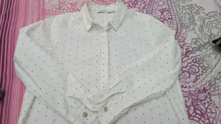 Camisa Pedro del Hierro lunares blanca Talla M