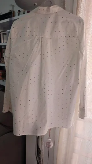 Camisa Pedro del Hierro lunares blanca Talla M