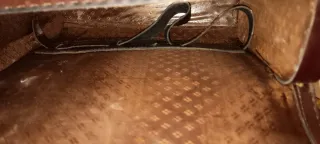 Bolso maletin de cuero vintage marrón