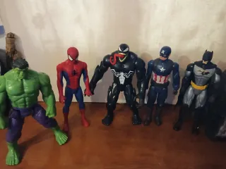 Lote Figuras Acción: Hulk, Spiderman, Batman