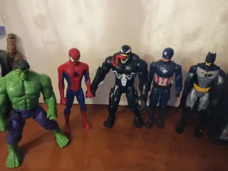 Lote Figuras Acción: Hulk, Spiderman, Batman