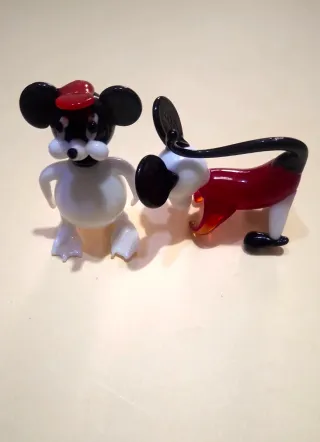 Coppia Topolini Vetro Murano