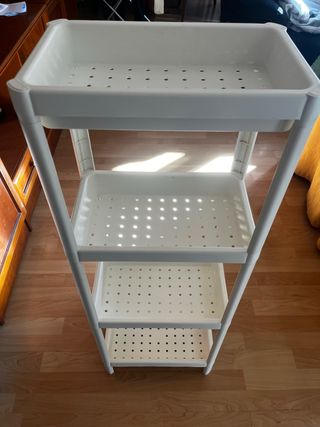 Mobiletto Bagno Ikea Bianco a Tre Livelli