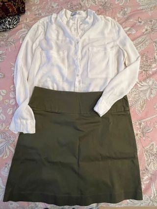 Conjunto falda y blusa estampado