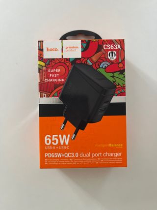 Cargador carga rápida hoco. CS63A 65W