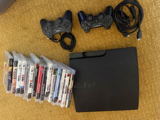 Consola PlayStation 3 (PS3) Negra + 2 Mandos + Jue