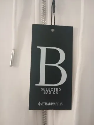 Sudadera con cremallera blanca Talla XS