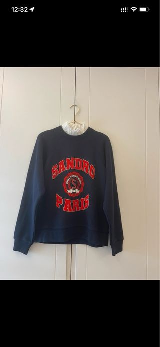 Sudadera Sandro Azul con Logo París