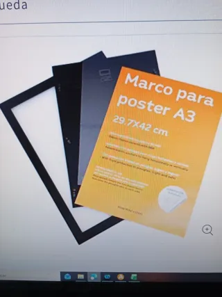 Pack 4 Marcos A3 Madera MDF Negra