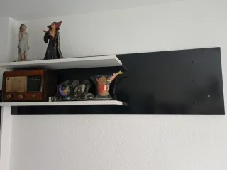 Mueble Salón Modular Blanco y Negro